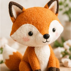 Handmade felt fox